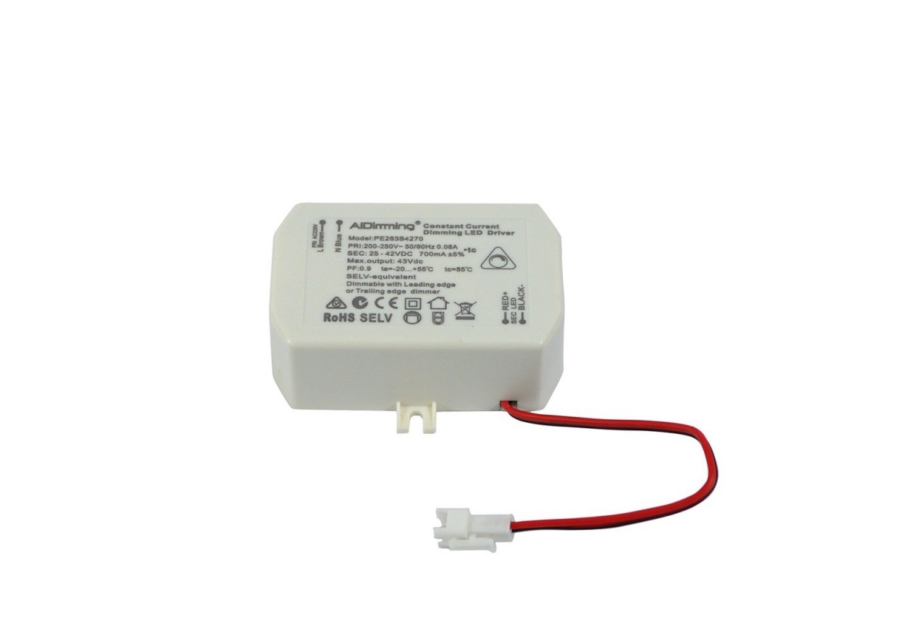 Driver TRIAC dimmable 25-42V-CC 700mA - PE283B4270 - Barcelona LED