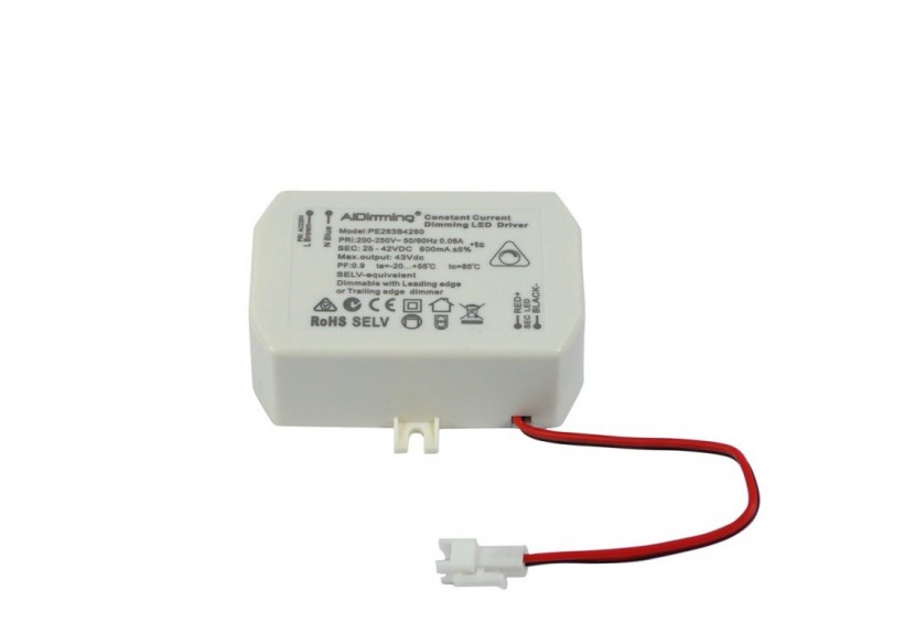 Driver TRIAC dimmable 25-42V-CC 600mA - PE283B4260 - Barcelona LED