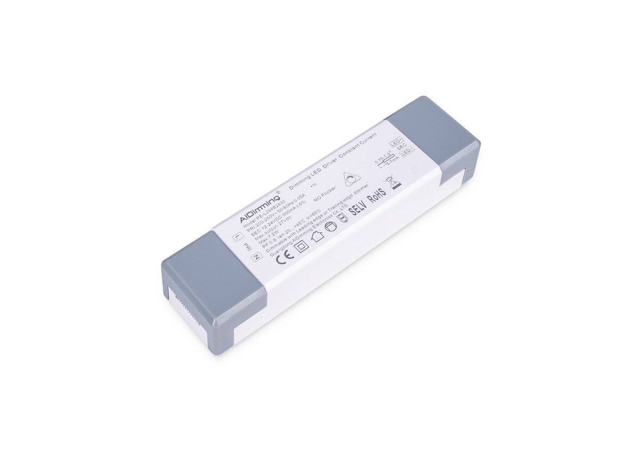 Driver dimmable TRIAC 12-24V DC-300mA-6W - PE-L294B2430 - Barcelona LED