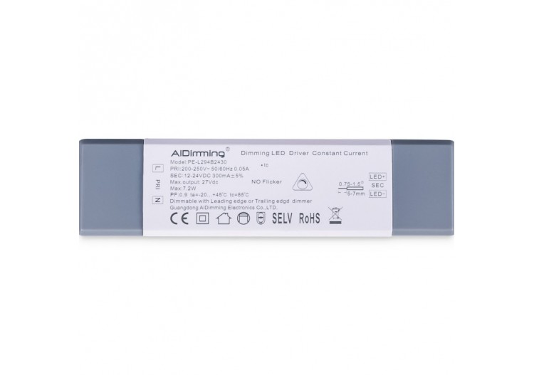 Driver dimmable TRIAC 12-24V DC-300mA-6W - PE-L294B2430 - Barcelona LED 2