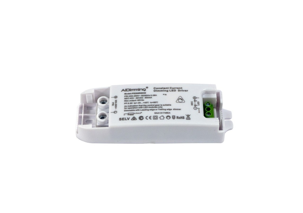 Driver TRIAC dimmable 43-60V-CC 300mA - PE296R6030 - Barcelona LED