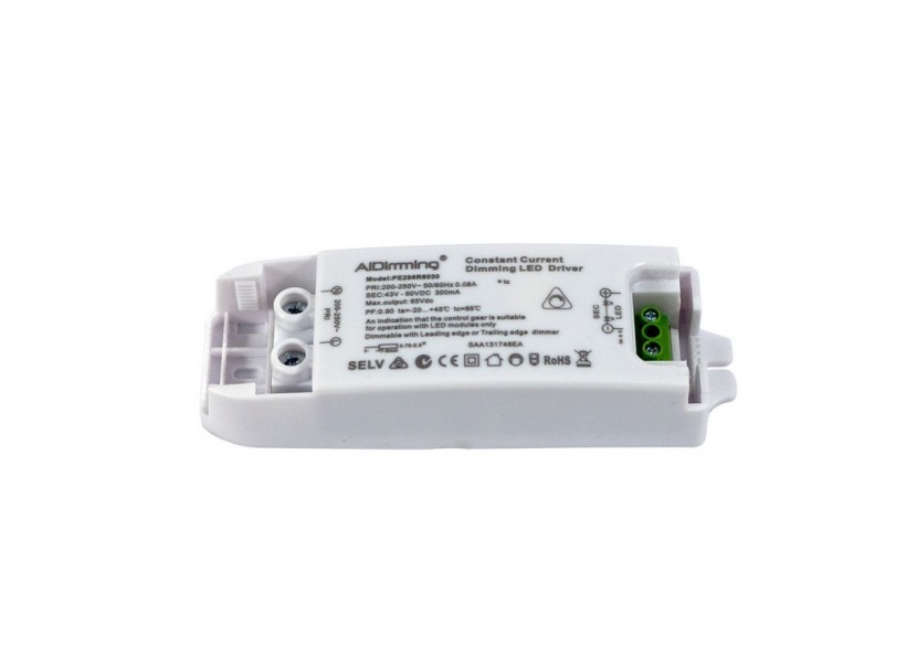 Driver TRIAC dimmable 43-60V-CC 300mA - PE296R6030 - Barcelona LED