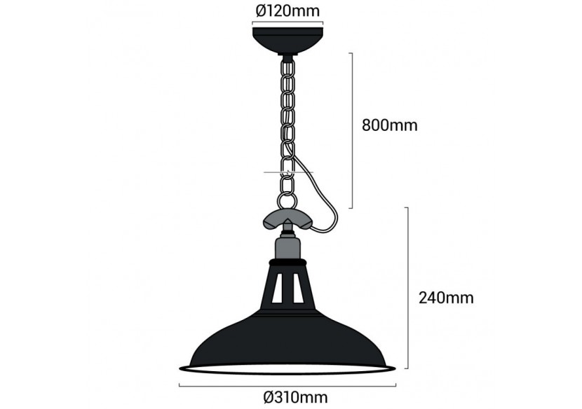 Suspension "Fischerman" - LN1105-N - Barcelona LED