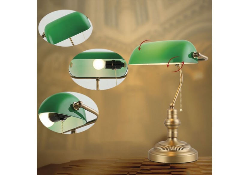 Lampe de banquier ancienne - LV419-V - Barcelona LED Lampe de banquier ancienne - LV419-V - Barcelona LED