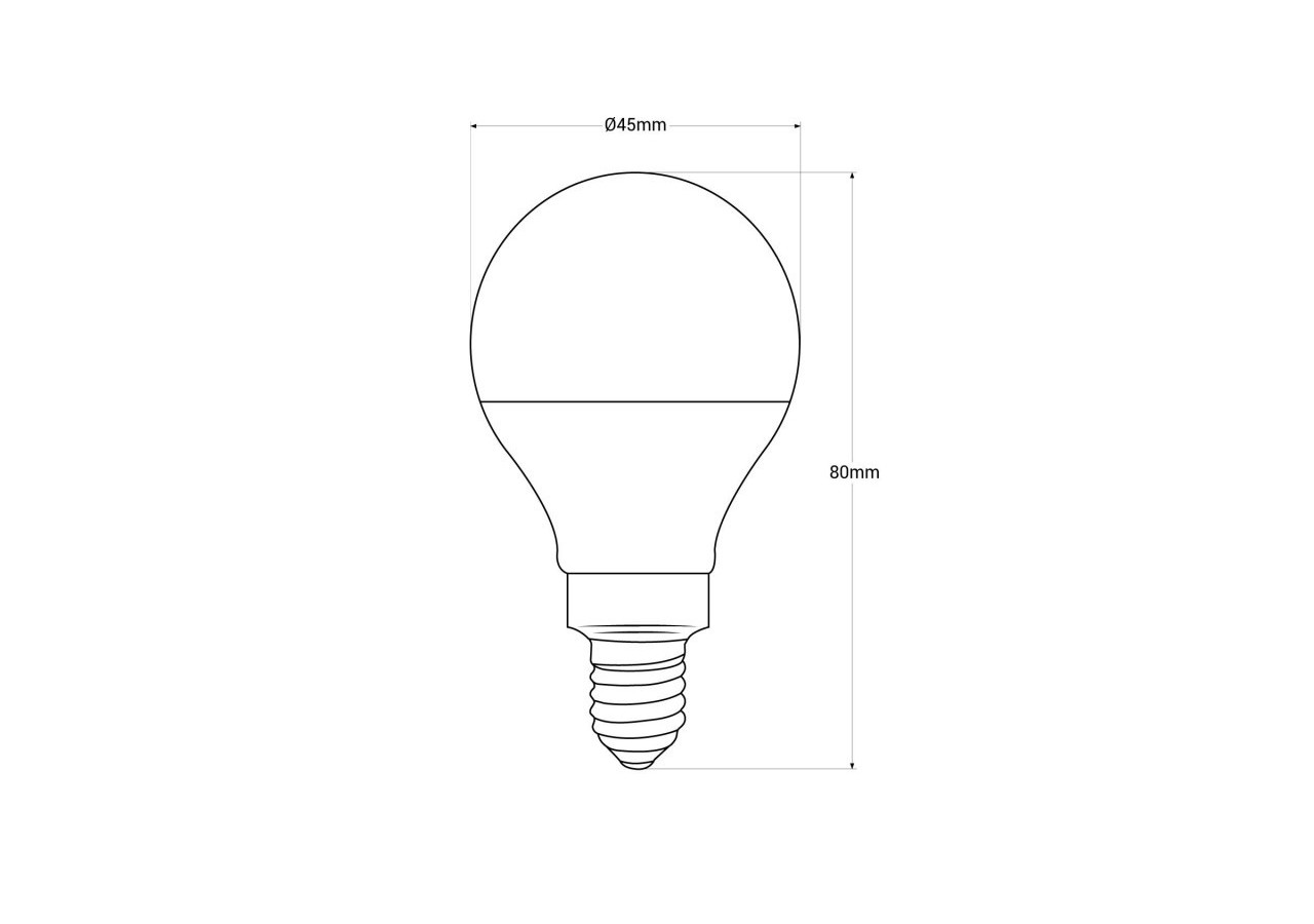 Ampoule LED E14 4W G45 5W Globe - BS1-G45E14-BN - Barcelona LED