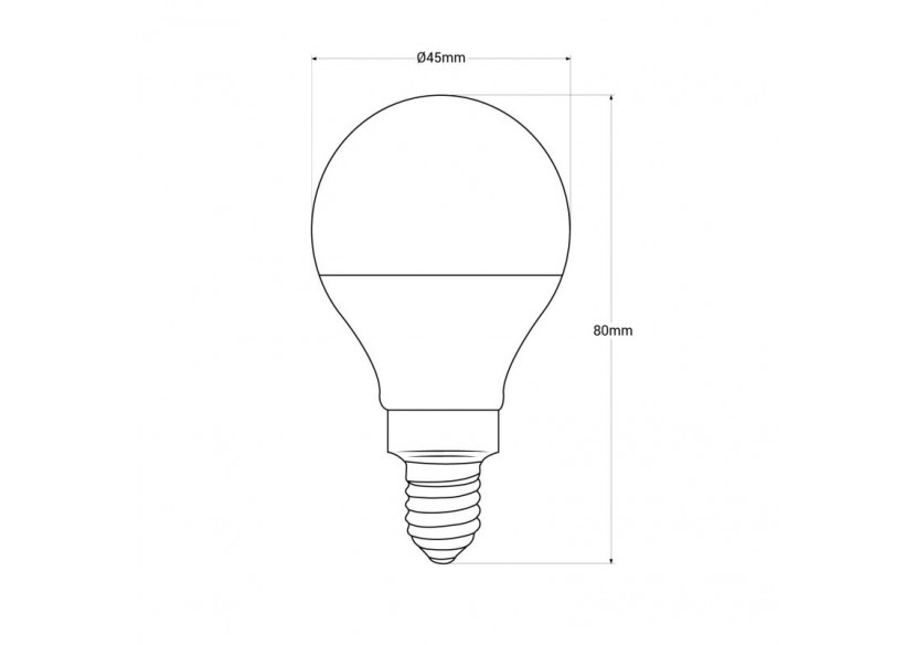 Ampoule LED E14 4W G45 5W Globe - BS1-G45E14-BN - Barcelona LED