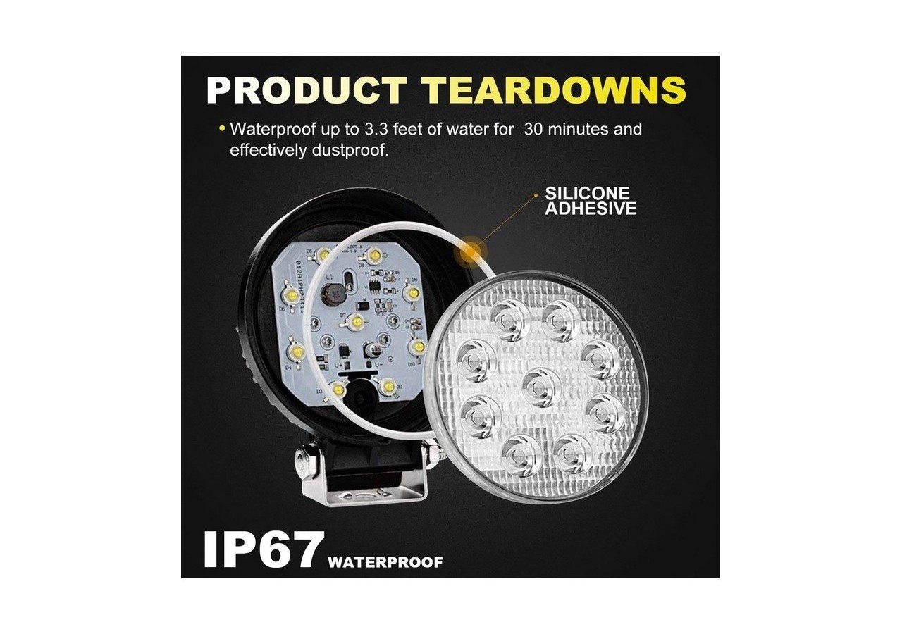 Spot LED pour 4x4, automobile et bateau 27W1400lm - BV001 - Barcelona LED