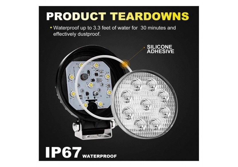 Spot LED pour 4x4, automobile et bateau 27W1400lm - BV001 - Barcelona LED Spot LED pour 4x4, automobile et bateau 27W1400lm - BV001 - Barcelona LED