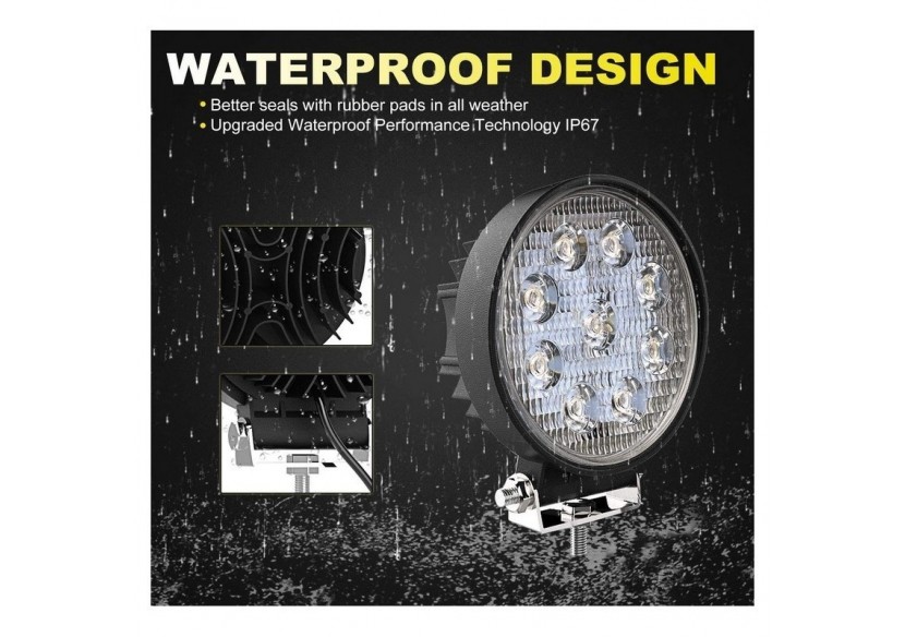 Spot LED pour 4x4, automobile et bateau 27W1400lm - BV001 - Barcelona LED Spot LED pour 4x4, automobile et bateau 27W1400lm - BV001 - Barcelona LED