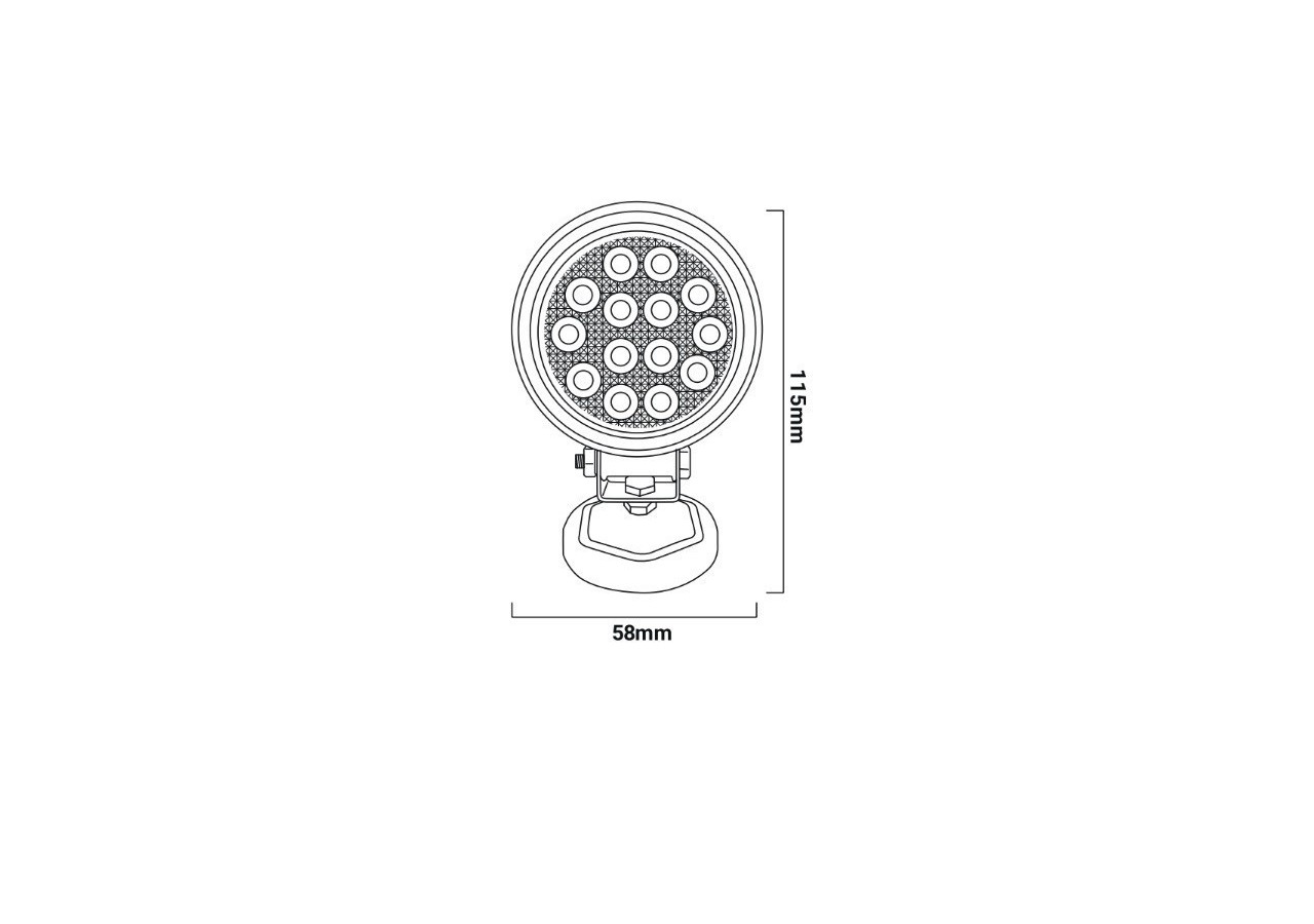 Projecteur LED 42W 12-24V DC-Machines, automobiles et bateaux-1600lm-60 degrés - BV002 - Barcelona LED