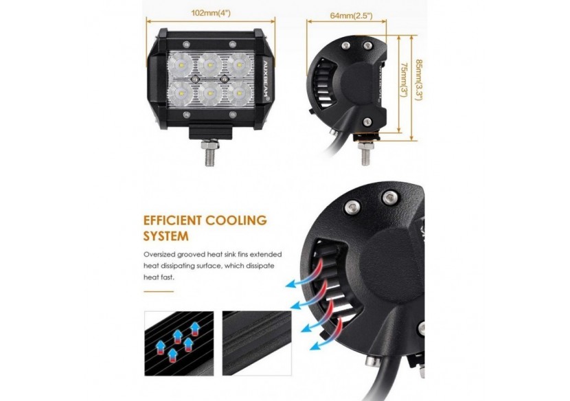 Spot LED pour machine, 4x4 off road automobile et bateau 18W-1800lm-Angle fermé - BV004 - Barcelona LED Spot LED pour machine, 4x4 off road automobile et bateau 18W-1800lm-Angle fermé - BV004 - Barcelona LED