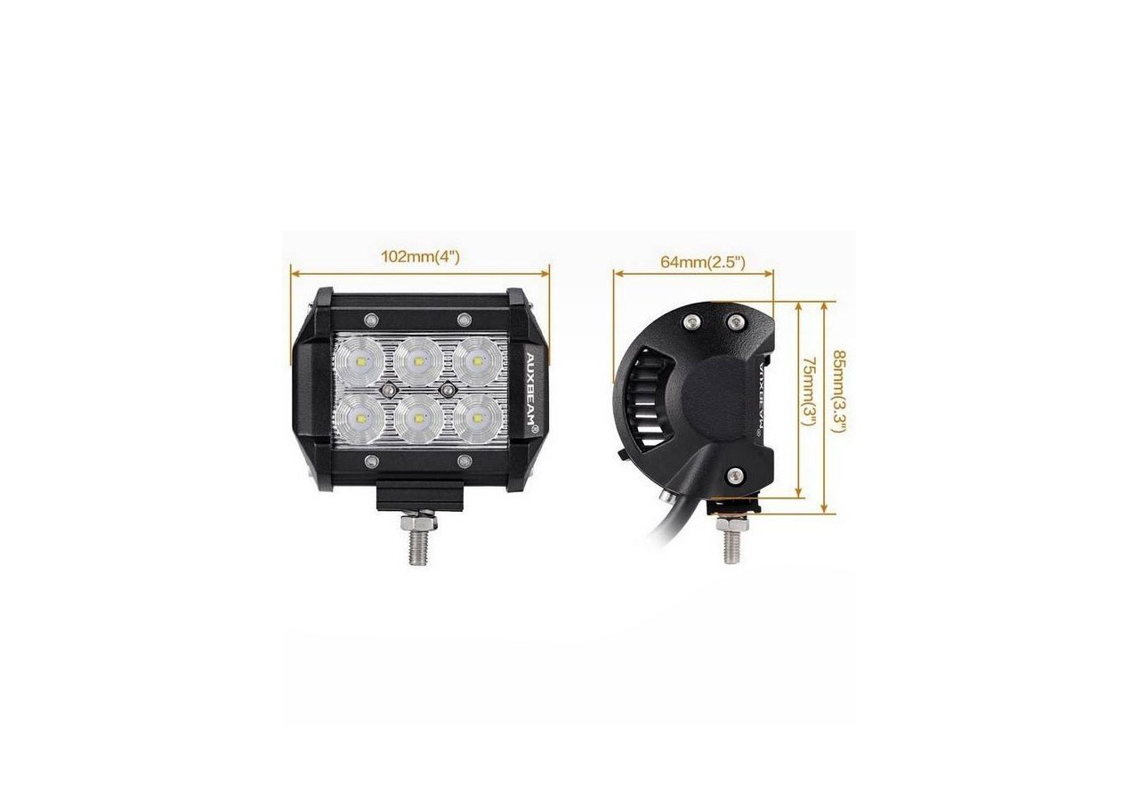 Spot LED pour machine, 4x4 off road automobile et bateau 18W-1800lm-Angle fermé - BV004 - Barcelona LED