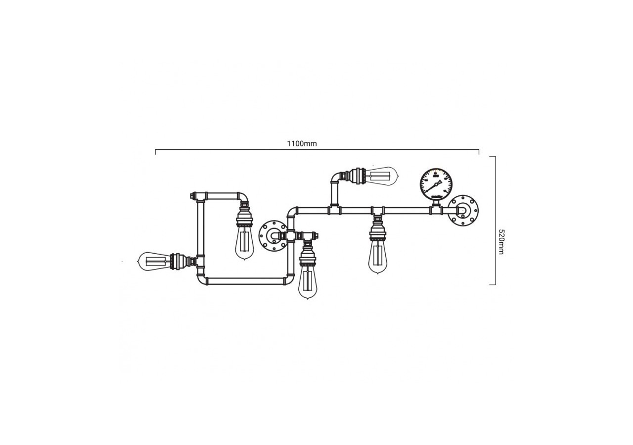 Lampe murale "Copper" - LV222 - Barcelona LED