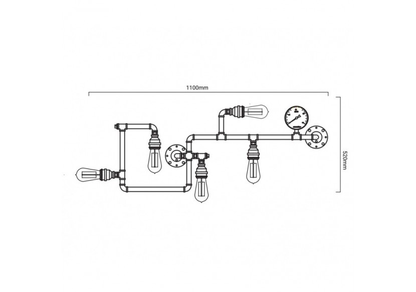 Lampe murale "Copper" - LV222 - Barcelona LED Lampe murale "Copper" - LV222 - Barcelona LED