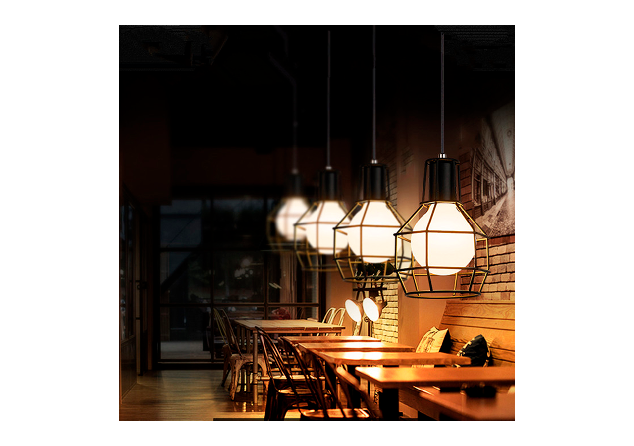 Lampe suspendue grille métallique "AZOR" - LV229 - Barcelona LED