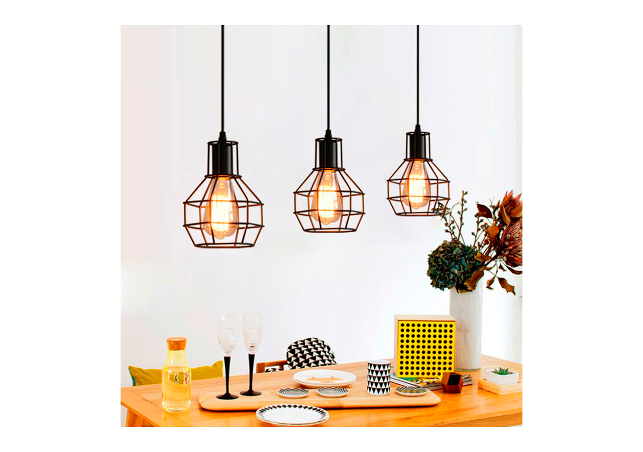 Lampe suspendue grille métallique "AZOR" - LV229 - Barcelona LED