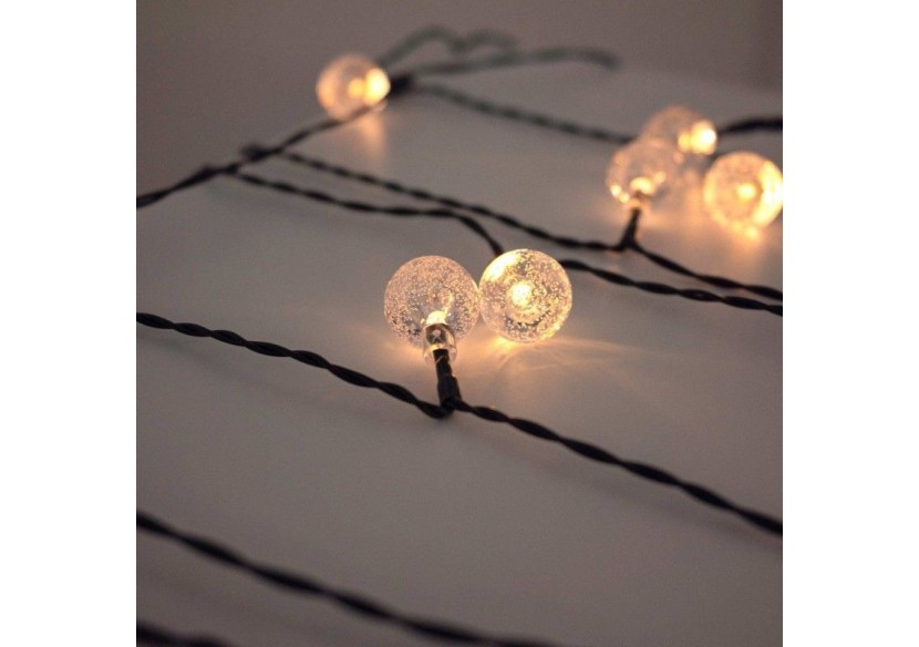 Guirlande lumineuse solaire type guinguette féerique-IP44-11m - SL31-270 - Barcelona LED