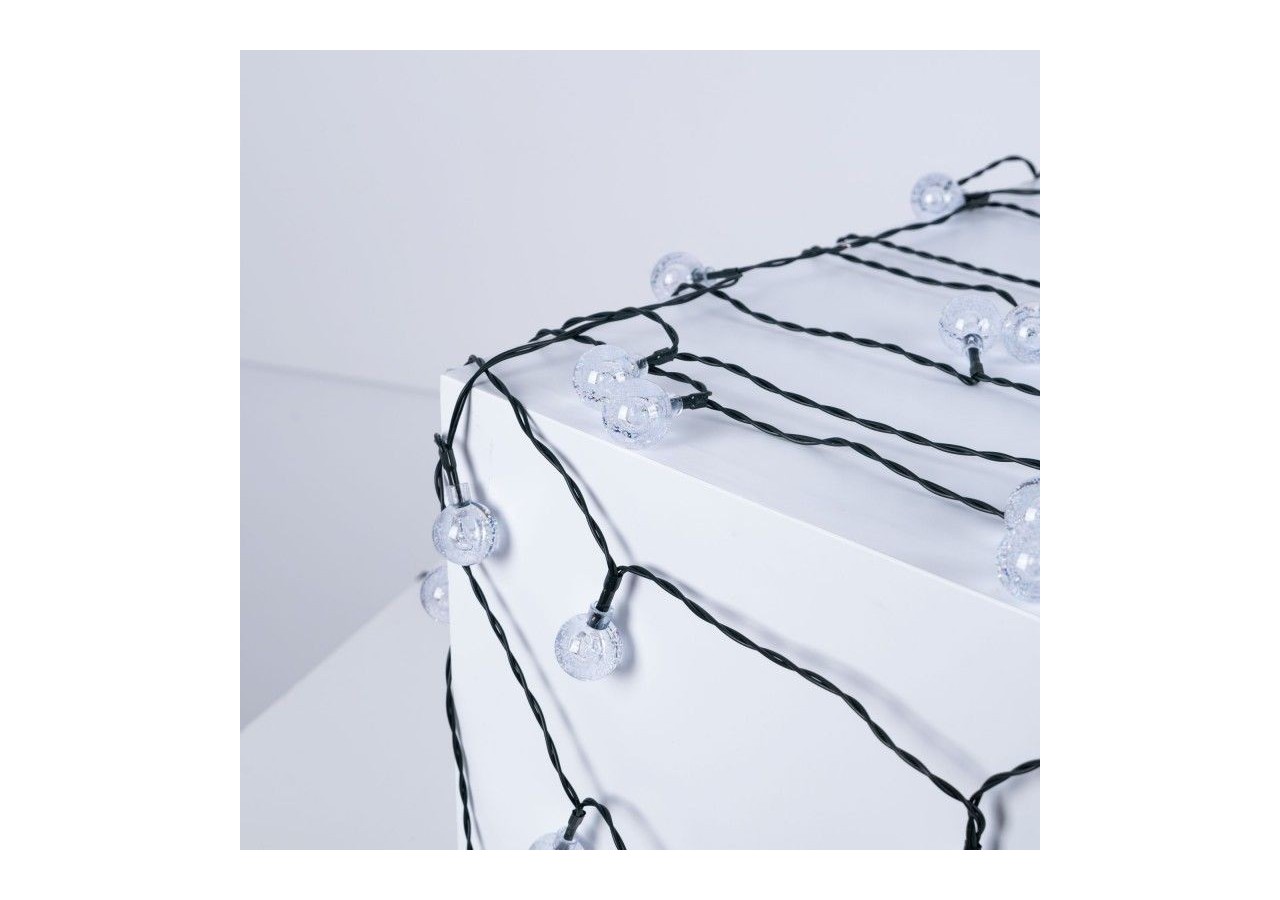 Guirlande lumineuse solaire type guinguette féerique-IP44-11m - SL31-270 - Barcelona LED