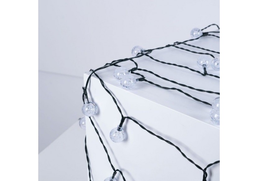 Guirlande lumineuse solaire type guinguette féerique-IP44-11m - SL31-270 - Barcelona LED