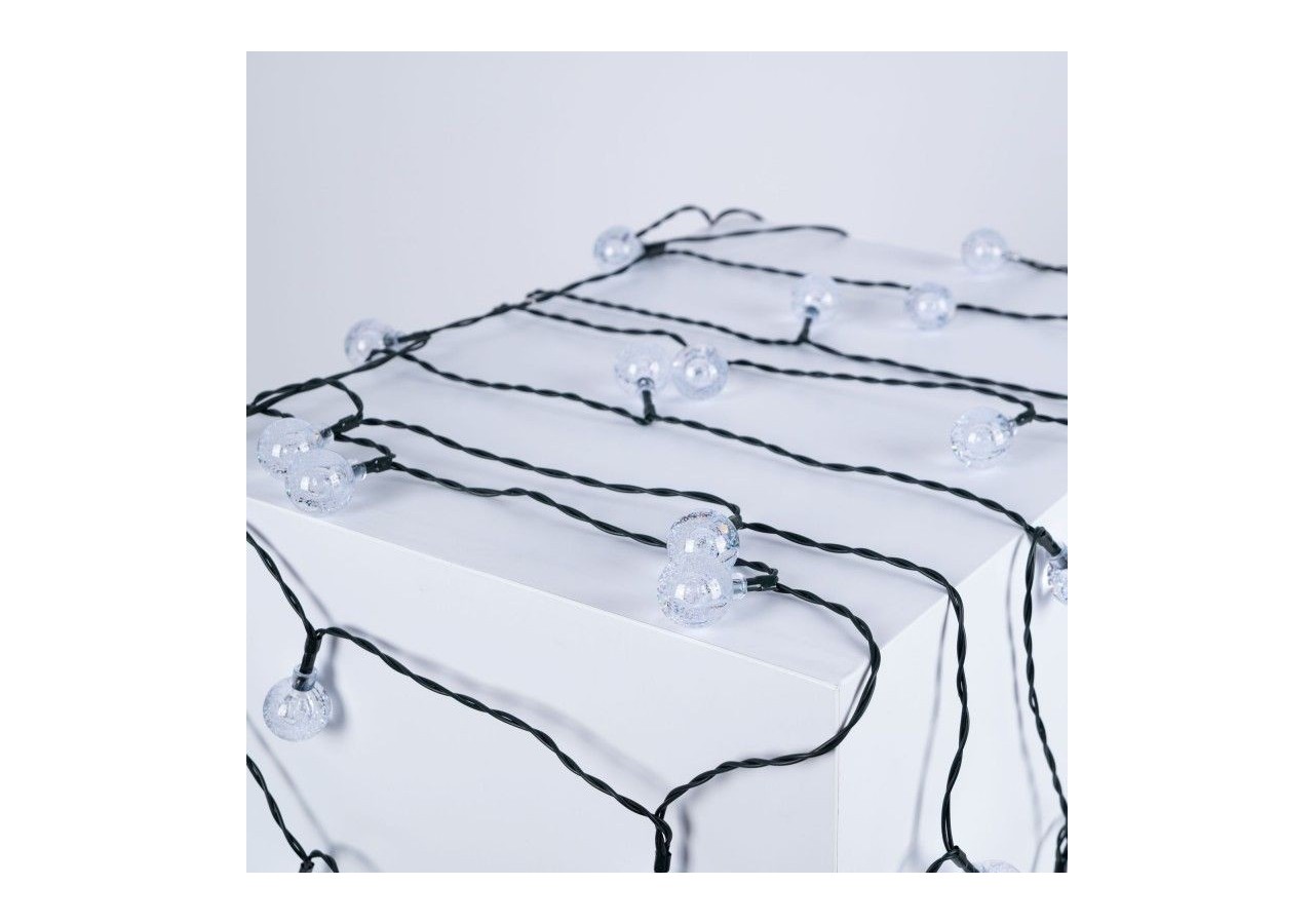 Guirlande lumineuse solaire type guinguette féerique-IP44-11m - SL31-270 - Barcelona LED