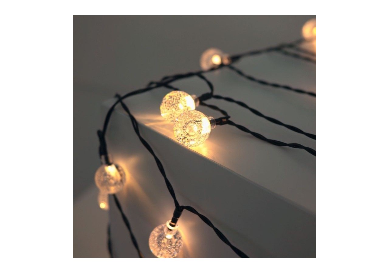 Guirlande lumineuse solaire type guinguette féerique-IP44-11m - SL31-270 - Barcelona LED