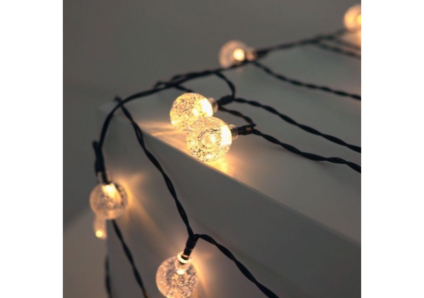 Guirlande lumineuse solaire type guinguette féerique-IP44-11m - SL31-270 - Barcelona LED