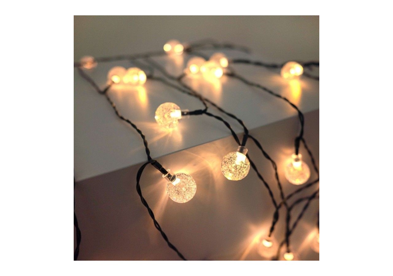 Guirlande lumineuse solaire type guinguette féerique-IP44-11m - SL31-270 - Barcelona LED