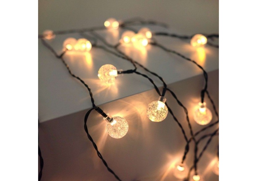 Guirlande lumineuse solaire type guinguette féerique-IP44-11m - SL31-270 - Barcelona LED