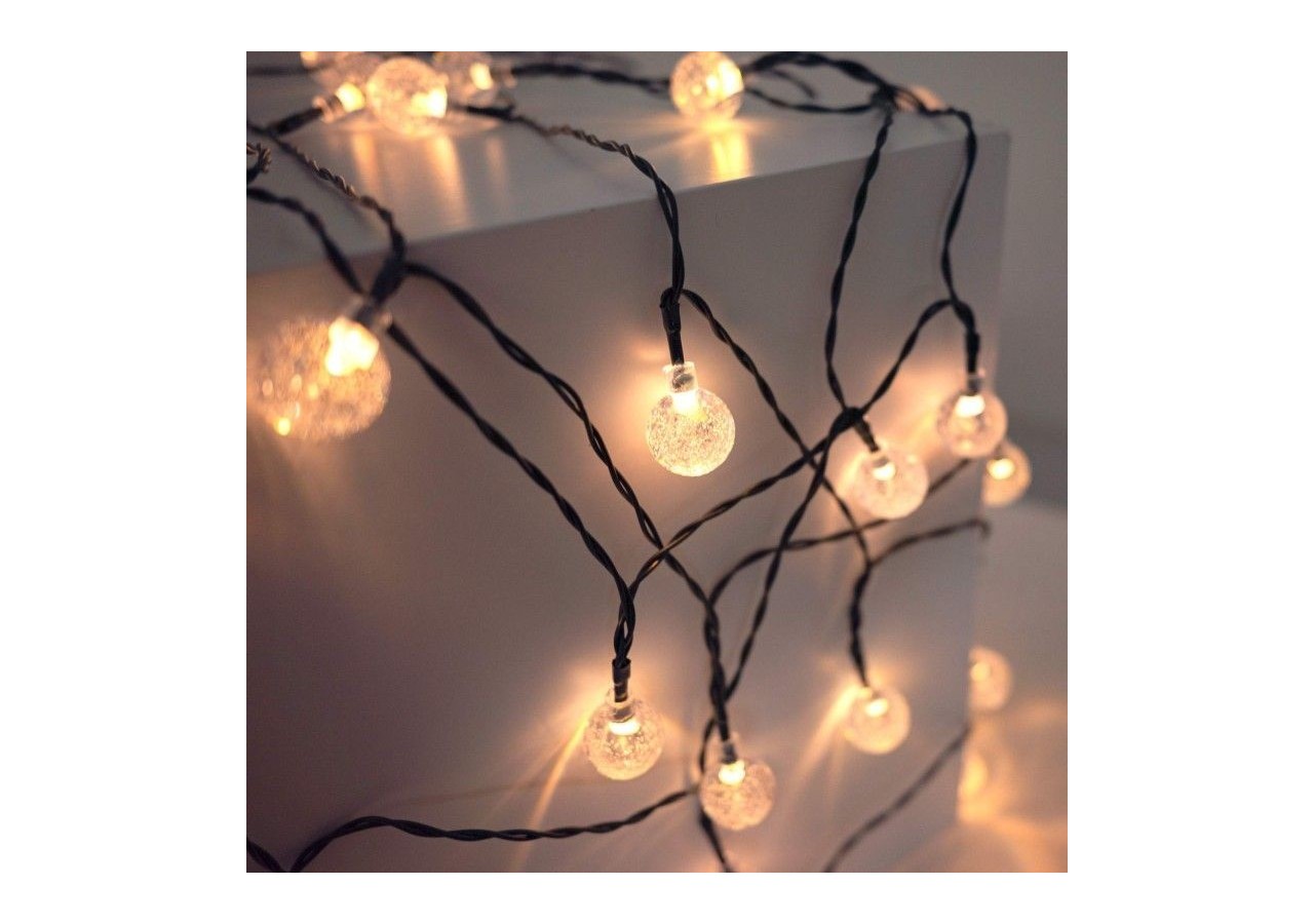 Guirlande lumineuse solaire type guinguette féerique-IP44-11m - SL31-270 - Barcelona LED