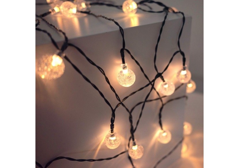 Guirlande lumineuse solaire type guinguette féerique-IP44-11m - SL31-270 - Barcelona LED