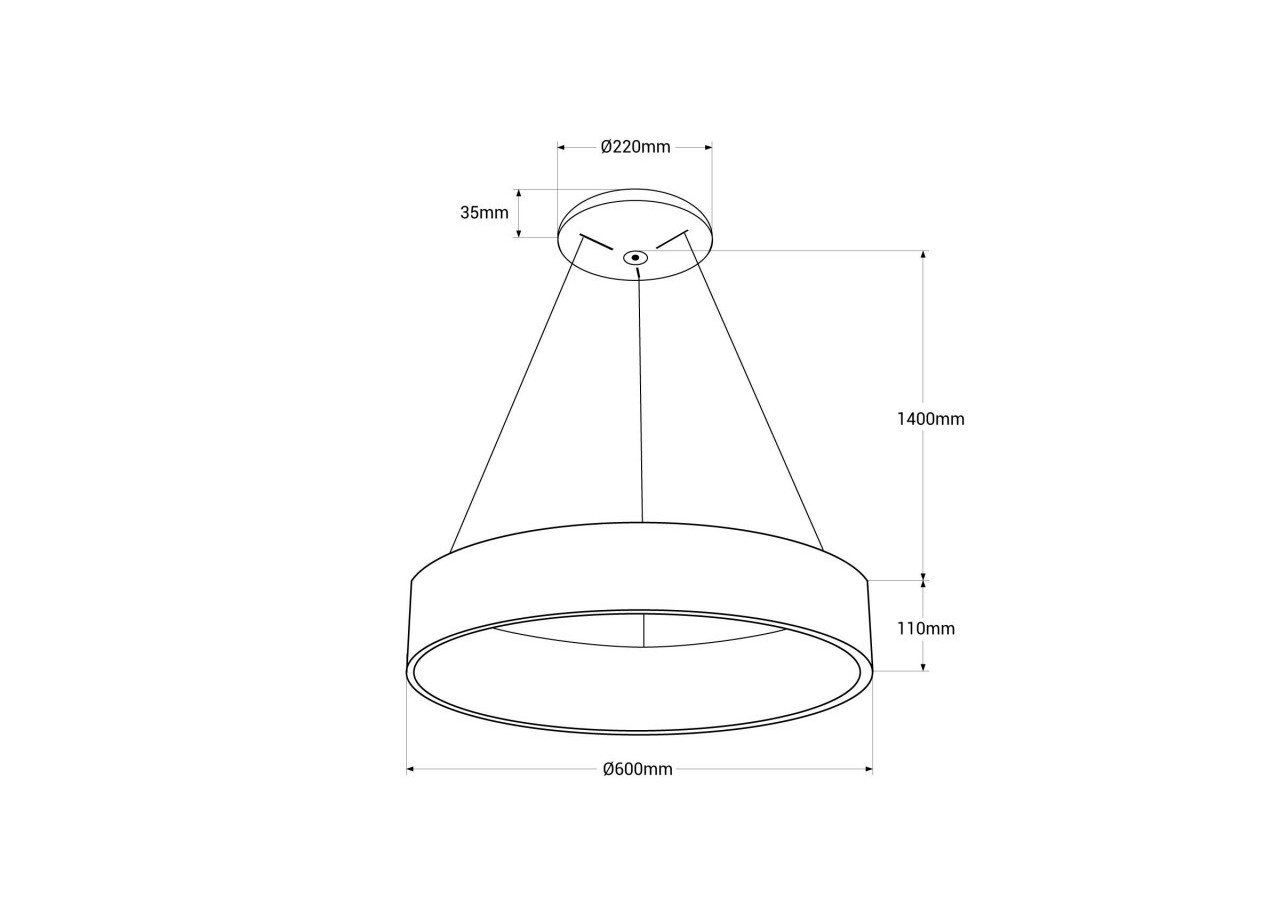 Suspension LED "ONCAMO"-CCT 3000K-4000K-40W - LN1601-D-CCT - Barcelona LED