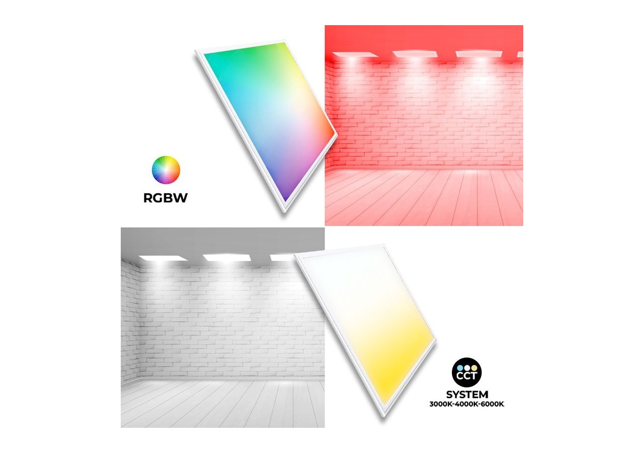 Panneau LED 60x60 WIFI SMART RGB / RGBW + CCT-40W - B5235-RGBW - Barcelona LED