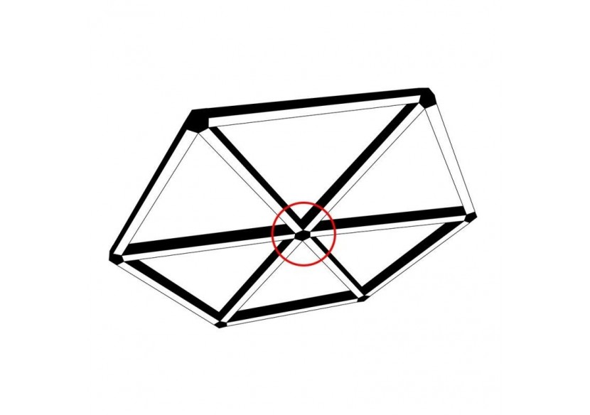 Connecteur central 60 degrés pour linéaires LED - B9010-660 - Barcelona LED