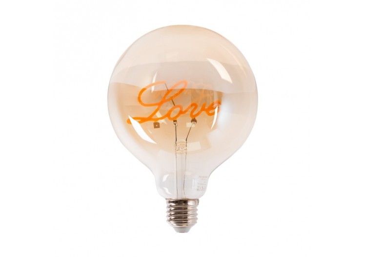 Ampoule décorative à filament "LOVE"-E27 G125-4W-2200K - BFD1-G125E27-LOVE - Barcelona LED