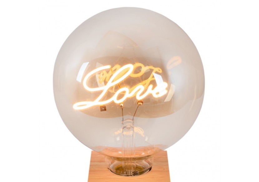 Ampoule décorative à filament "LOVE"-E27 G125-4W-2200K - BFD1-G125E27-LOVE - Barcelona LED Ampoule décorative à filament "LOVE"-E27 G125-4W-2200K - BFD1-G125E27-LOVE - Barcelona LED