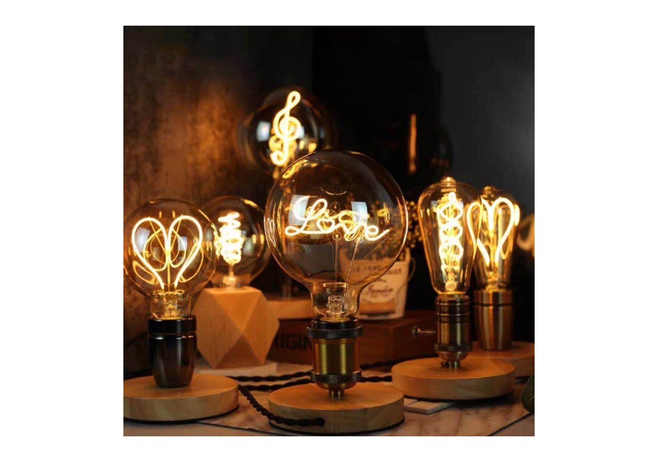 Ampoule décorative à filament "LOVE"-E27 G125-4W-2200K - BFD1-G125E27-LOVE - Barcelona LED