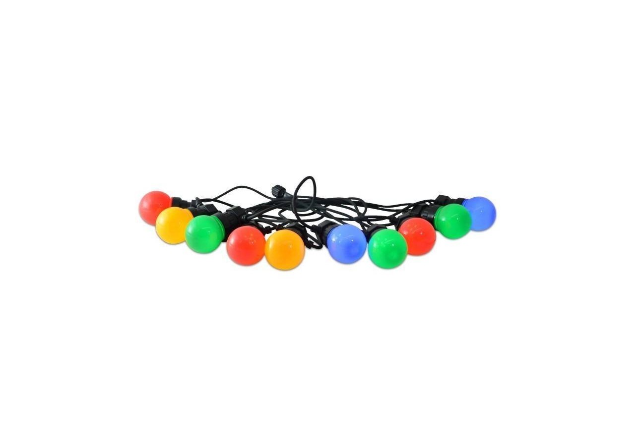 Guirlande LED avec câble noir 10 ampoules LED multicolores-8m - L2000-N-C - Barcelona LED