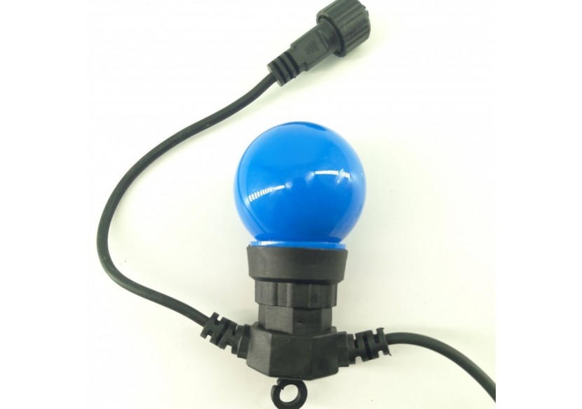 Guirlande LED avec câble noir 10 ampoules LED multicolores-8m - L2000-N-C - Barcelona LED