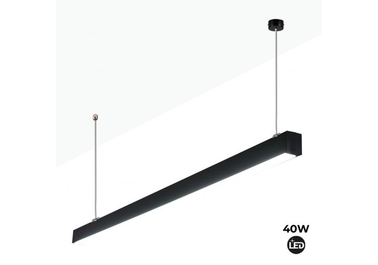 Luminaire linéaire LED en suspension ou en saillie 120cm 40W 3400lm - B9020-N-BN - Barcelona LED