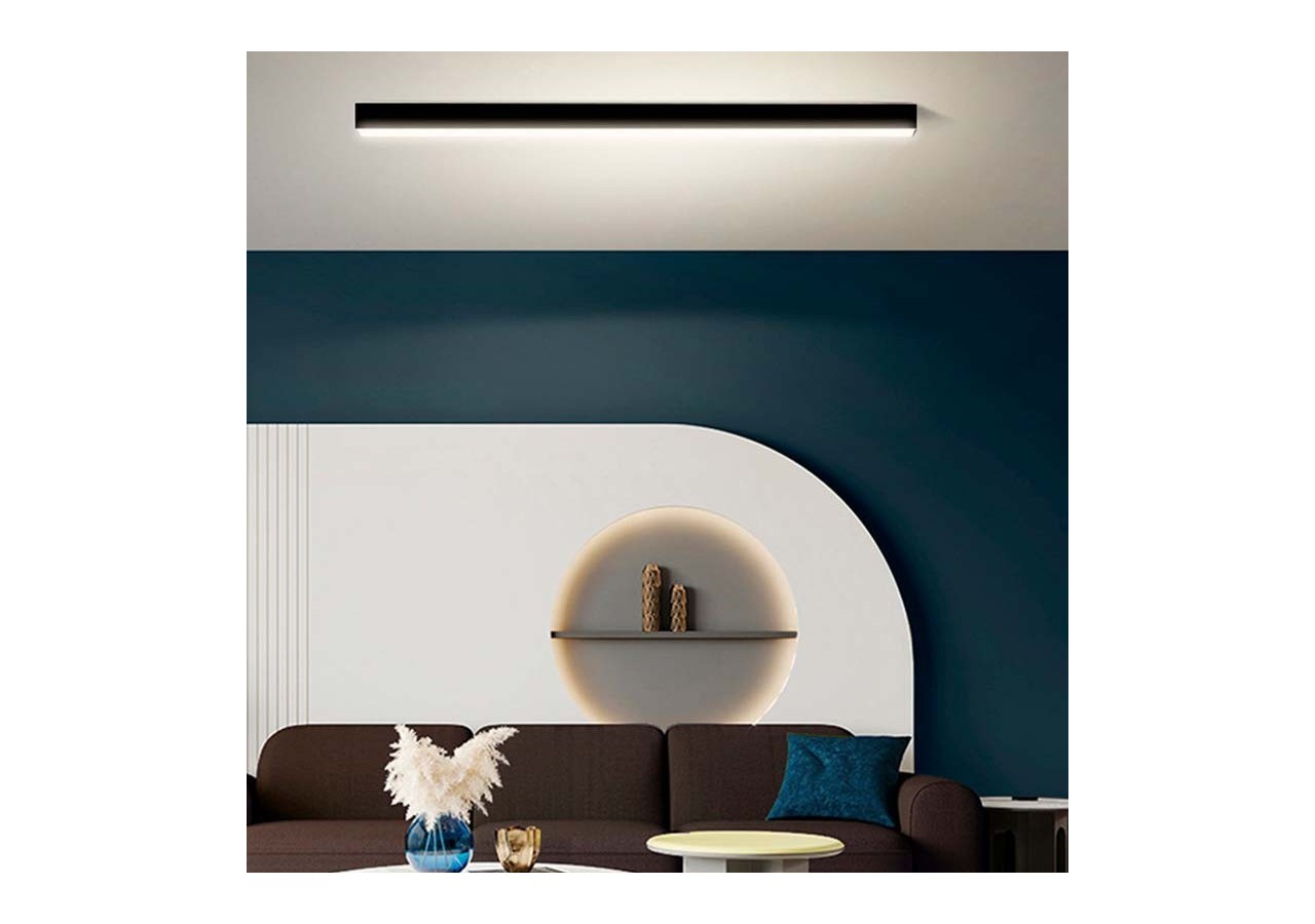 Luminaire linéaire LED en suspension ou en saillie 120cm 40W 3400lm - B9020-N-BN - Barcelona LED