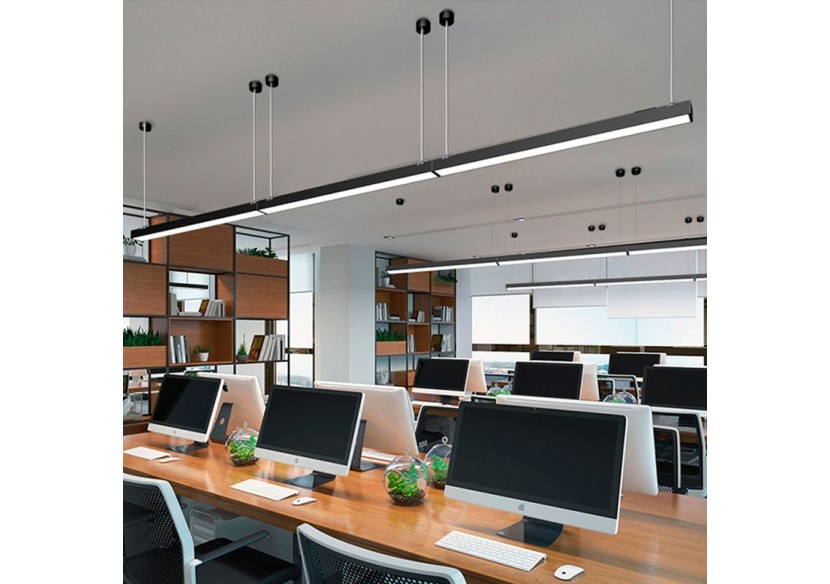 Luminaire linéaire LED en suspension ou en saillie 120cm 40W 3400lm - B9020-N-BN - Barcelona LED Luminaire linéaire LED en suspension ou en saillie 120cm 40W 3400lm - B9020-N-BN - Barcelona LED
