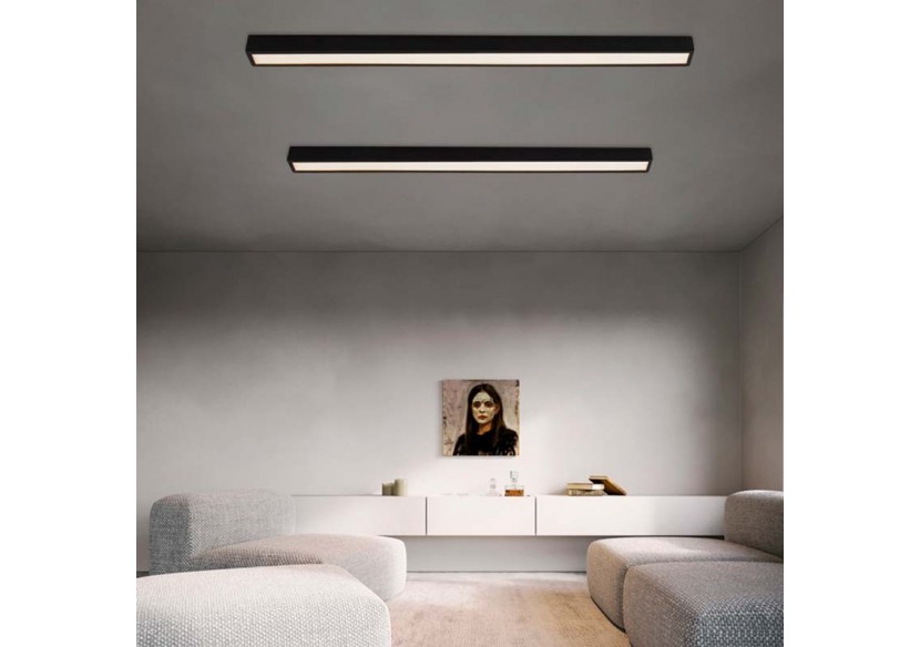 Luminaire linéaire LED en suspension ou en saillie 120cm 40W 3400lm - B9020-N-BN - Barcelona LED Luminaire linéaire LED en suspension ou en saillie 120cm 40W 3400lm - B9020-N-BN - Barcelona LED