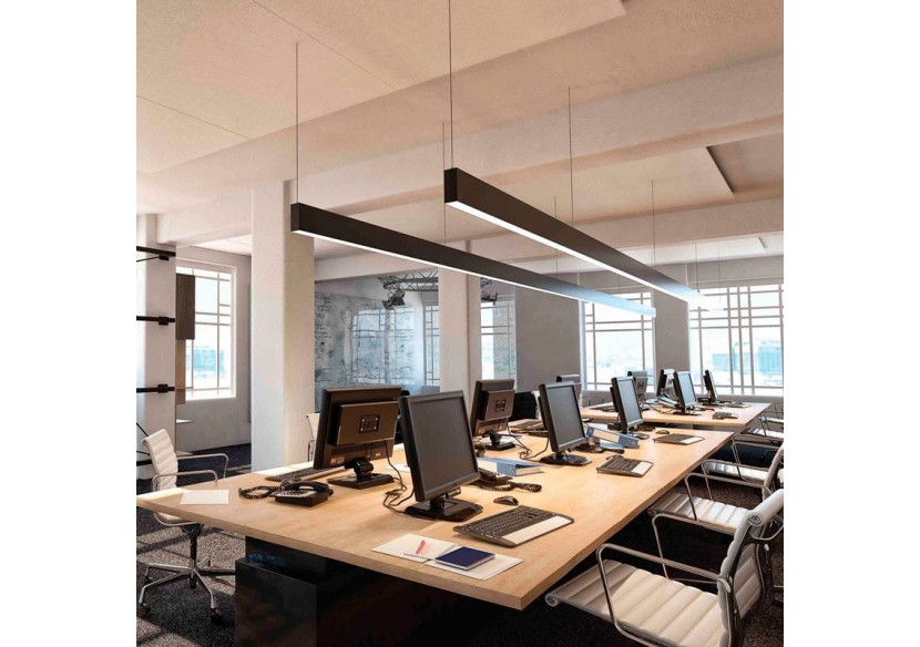 Luminaire linéaire LED en suspension ou en saillie 120cm 40W 3400lm - B9020-N-BN - Barcelona LED Luminaire linéaire LED en suspension ou en saillie 120cm 40W 3400lm - B9020-N-BN - Barcelona LED