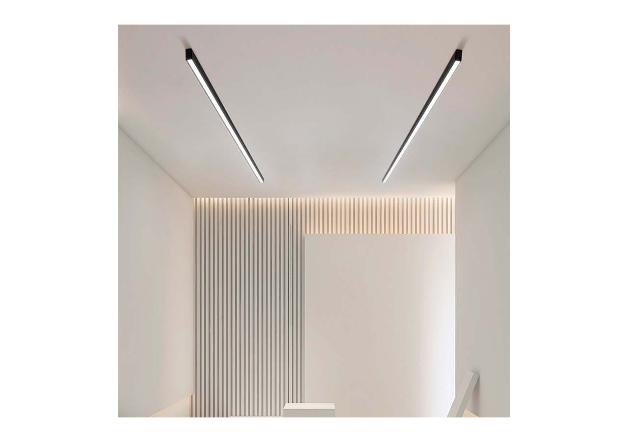 Luminaire linéaire LED en suspension ou en saillie 120cm 40W 3400lm - B9020-N-BN - Barcelona LED