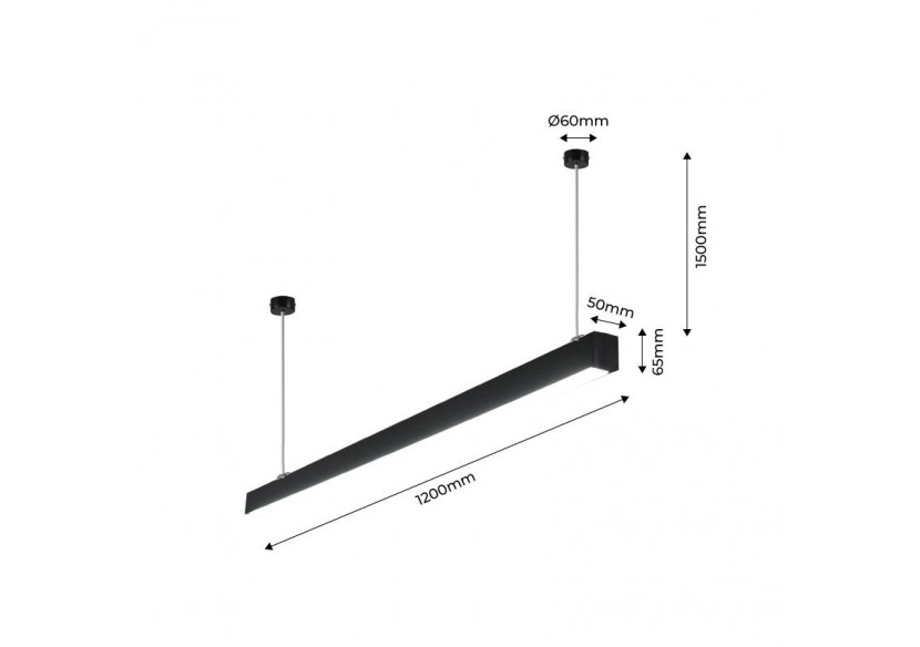 Luminaire linéaire LED en suspension ou en saillie 120cm 40W 3400lm - B9020-N-BN - Barcelona LED Luminaire linéaire LED en suspension ou en saillie 120cm 40W 3400lm - B9020-N-BN - Barcelona LED