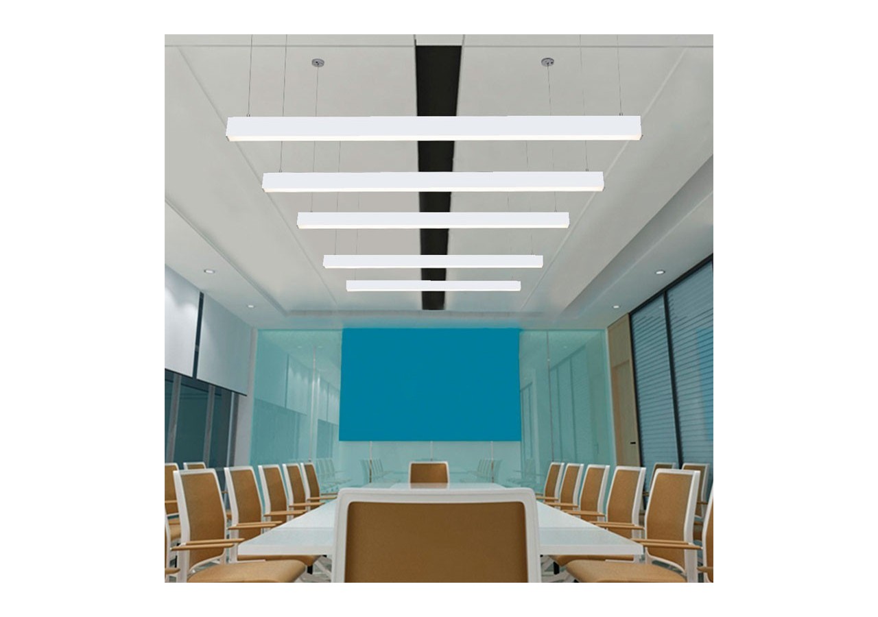 Suspension linéaire LED 60W 180cm 5100lm - B9030-B-BN - Barcelona LED