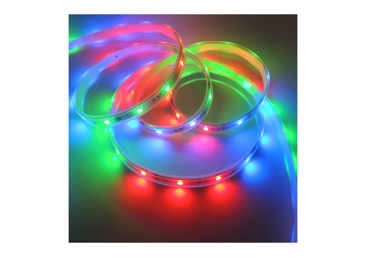 Ruban LED intelligent IC RGB-7,2 W/m-Largeur 10mm-IP67-5m - B1544-30 - Barcelona LED