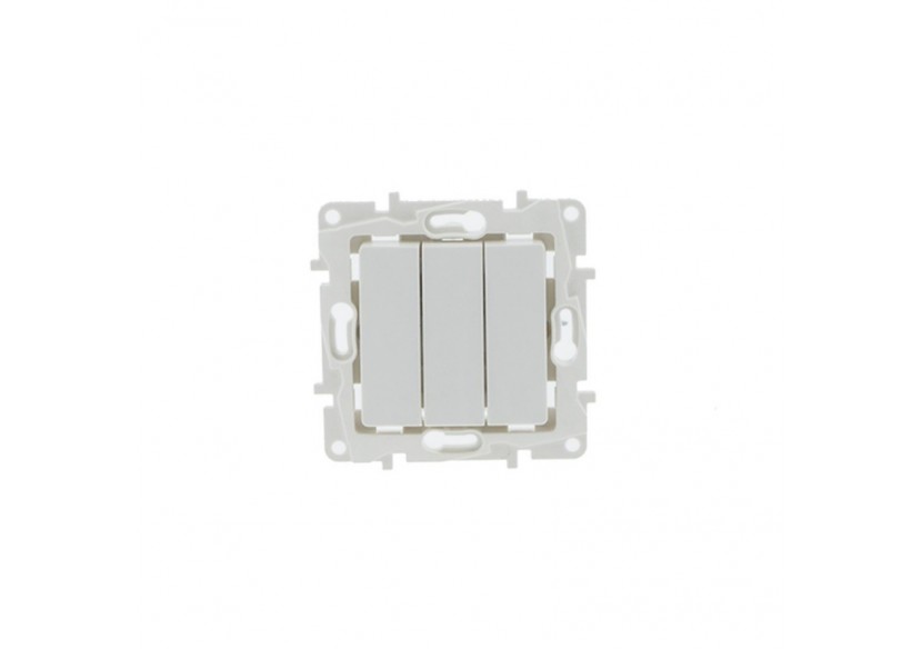 Mécanisme triple interrupteur 1 voie encastrable - B6033-B - Barcelona LED