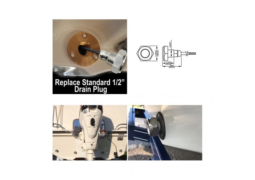 Spot LED encastrable 27W 9-32V pour bouchon de vidange (bateau) - B2180 - Barcelona LED