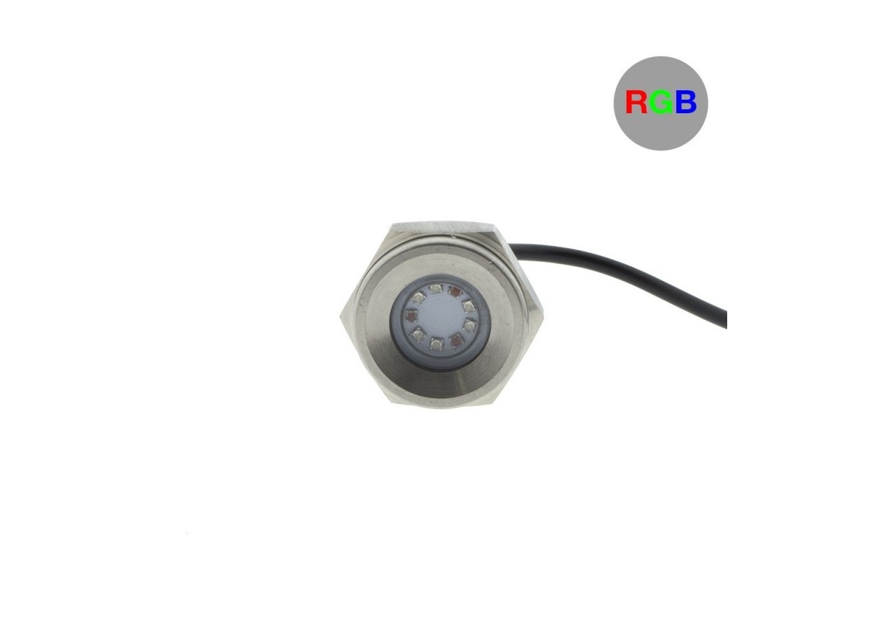Spot LED RGB encastrable 27W 12V pour bouchon de vidange (bateau) - B2181 - Barcelona LED